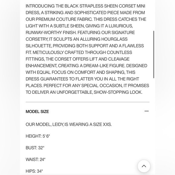 Heiress BLACK STRAPLESS SHEEN CORSET MINI DRESS sexy dark feminine glamour SMALL - Picture 14 of 14